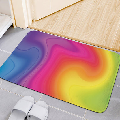 Rainbow Flow Print Indoor Door Mat
