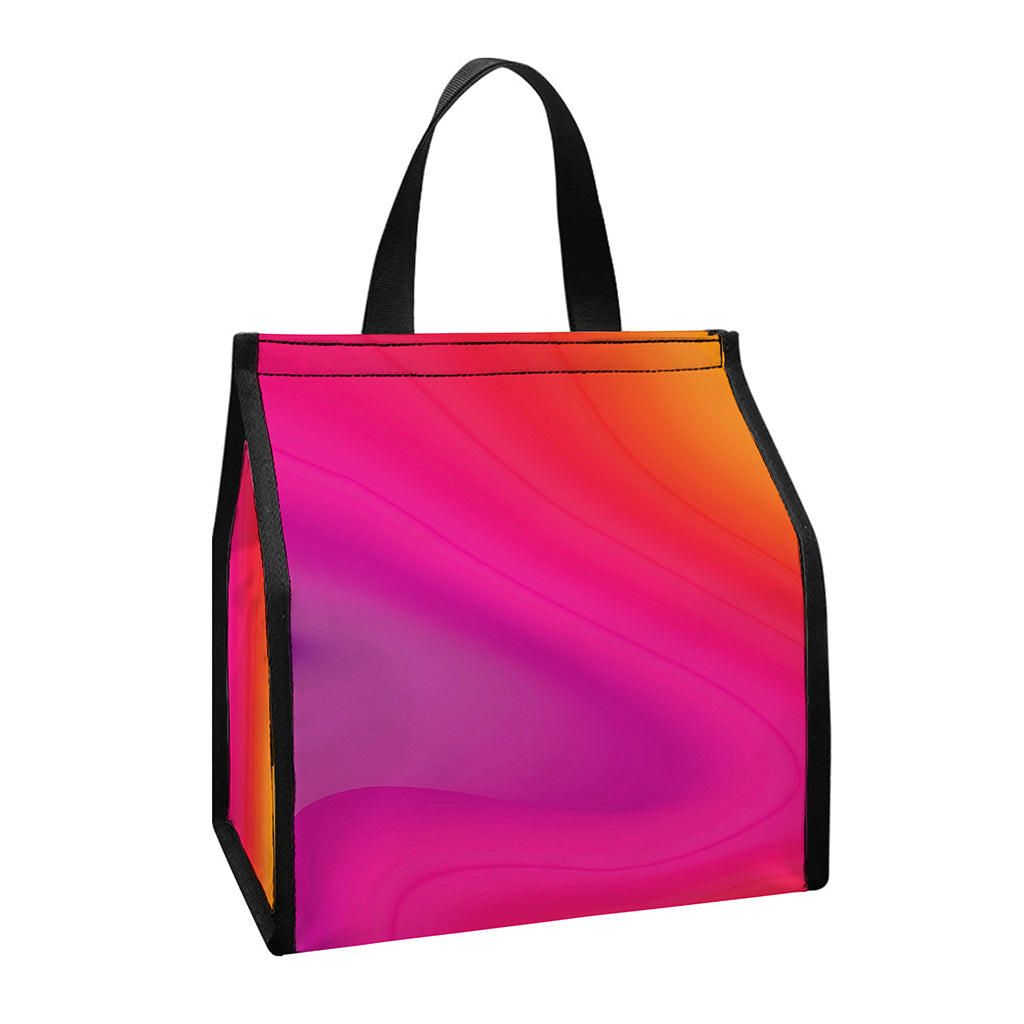 Rainbow Flow Print Insulated Lunch Tote