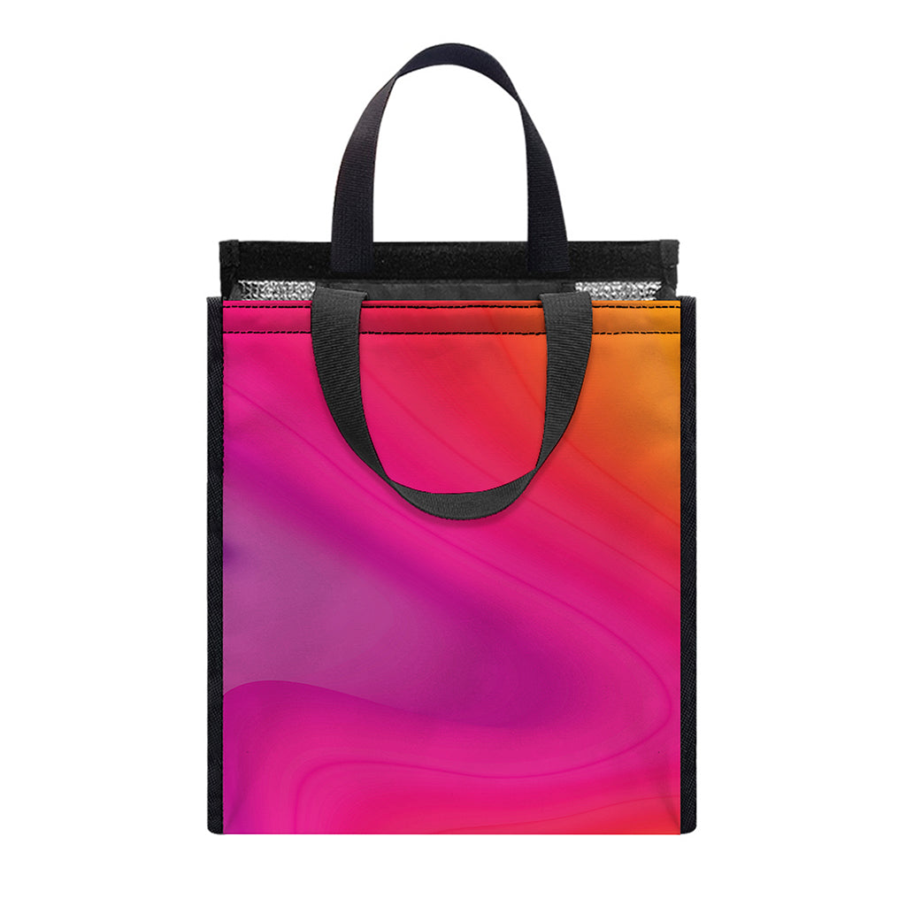 Rainbow Flow Print Insulated Lunch Tote