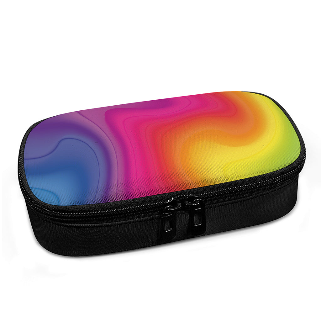 Rainbow Flow Print Insulin Cooler Travel Case
