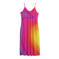 Rainbow Flow Print Jersey Midi Cami Dress