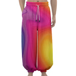 Rainbow Flow Print Lantern Pants
