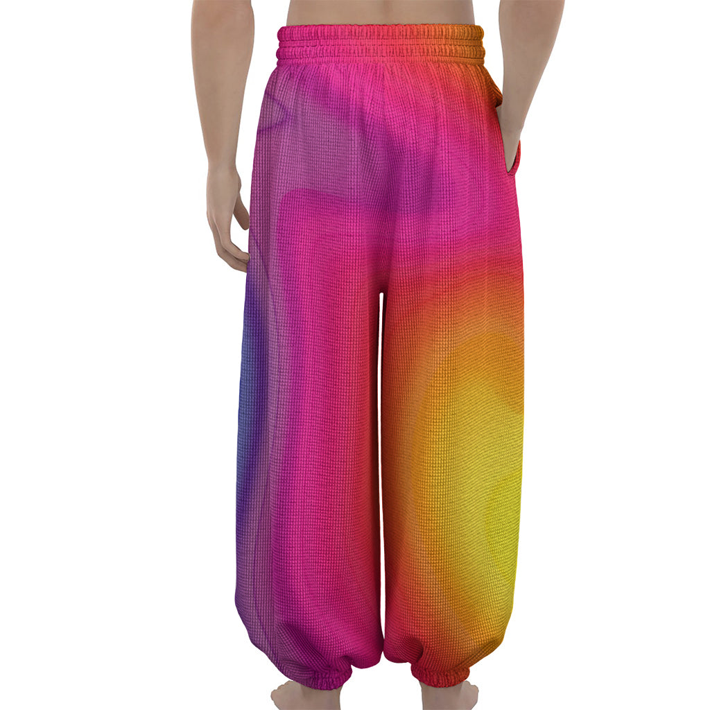 Rainbow Flow Print Lantern Pants