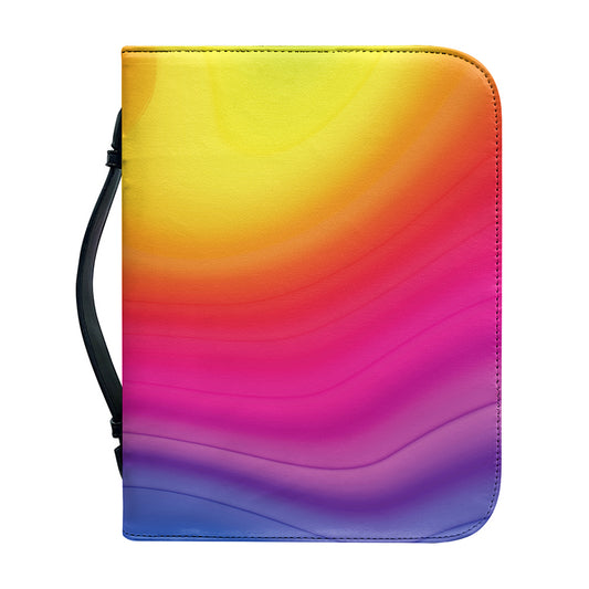 Rainbow Flow Print Leather Bible Cover