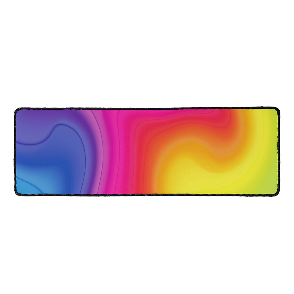 Rainbow Flow Print Long Kitchen Mat