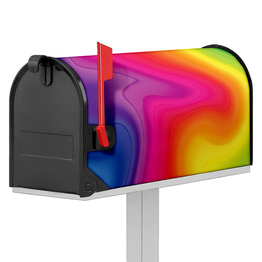 Rainbow Flow Print Mailbox Cover