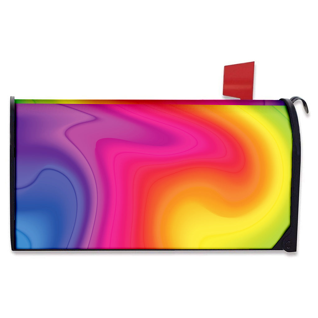Rainbow Flow Print Mailbox Cover