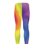 Rainbow Flow Print Men's leggings