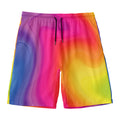 Rainbow Flow Print Men's Swim Trunks