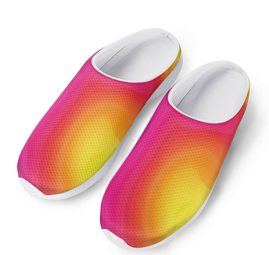 Rainbow Flow Print Mesh Casual Shoes