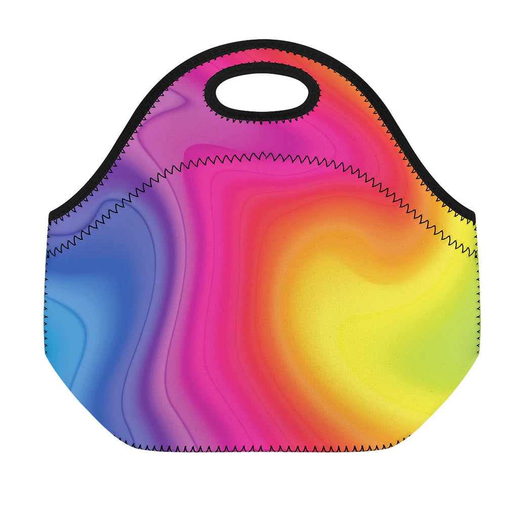 Rainbow Flow Print Neoprene Lunch Bag