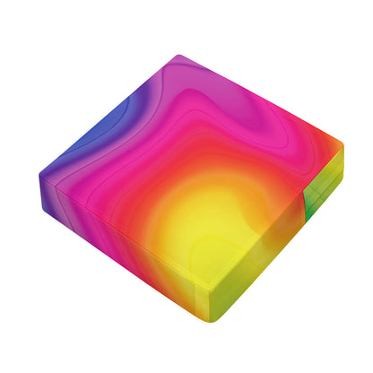 Rainbow Flow Print Outdoor Seat Cushion Cover