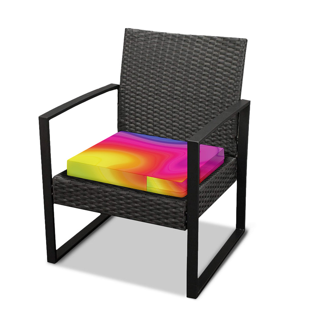 Rainbow Flow Print Outdoor Seat Cushion Cover