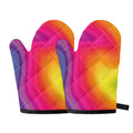 Rainbow Flow Print Oven Mitts