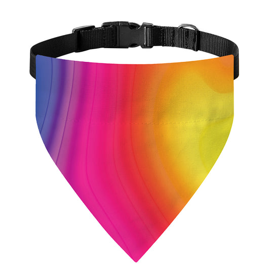 Rainbow Flow Print Over The Collar Dog Bandana