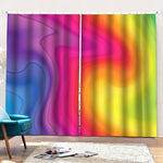 Rainbow Flow Print Pencil Pleat Curtains