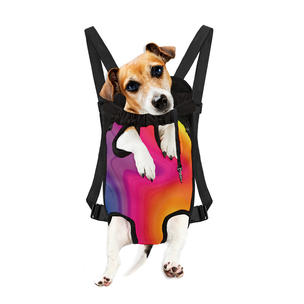 Rainbow Flow Print Pet Carrier Backpack