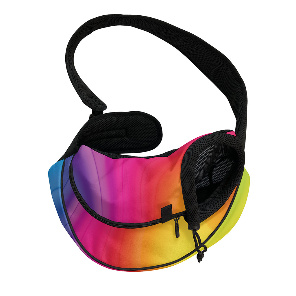 Rainbow Flow Print Pet Sling Carrier