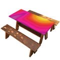 Rainbow Flow Print Picnic Table Cover
