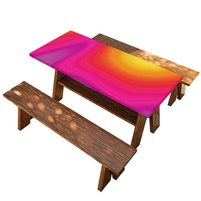 Rainbow Flow Print Picnic Table Cover