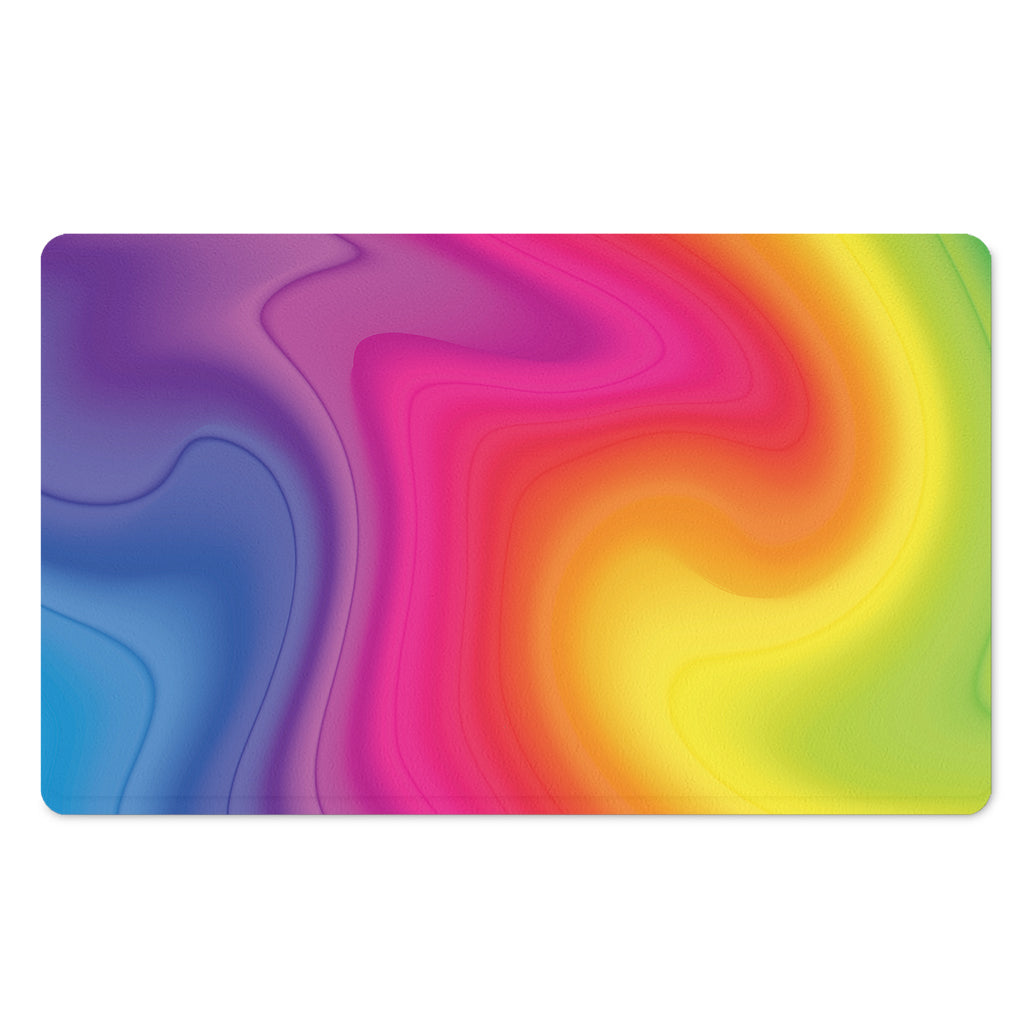 Rainbow Flow Print Polyester Doormat