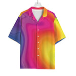 Rainbow Flow Print Rayon Hawaiian Shirt
