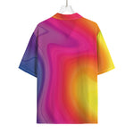 Rainbow Flow Print Rayon Hawaiian Shirt