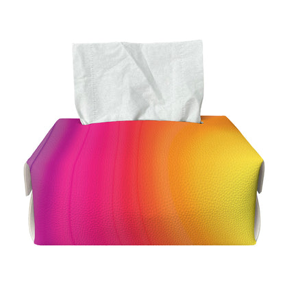 Rainbow Flow Print Rectangle Tissue Box Cover