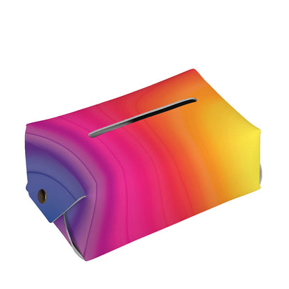 Rainbow Flow Print Rectangle Tissue Box Cover