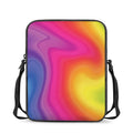 Rainbow Flow Print Rectangular Crossbody Bag