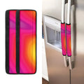 Rainbow Flow Print Refrigerator Handle Covers