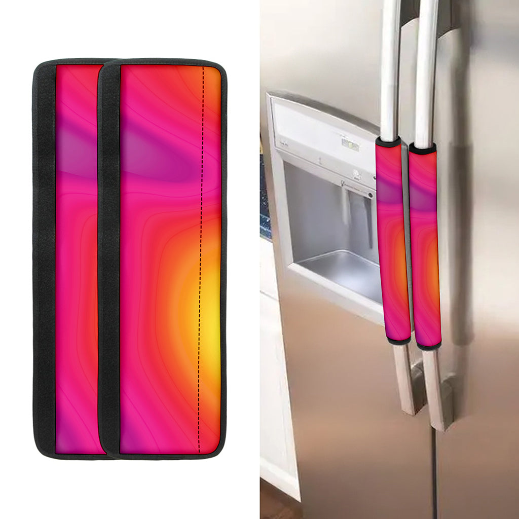 Rainbow Flow Print Refrigerator Handle Covers