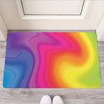 Rainbow Flow Print Rubber Doormat