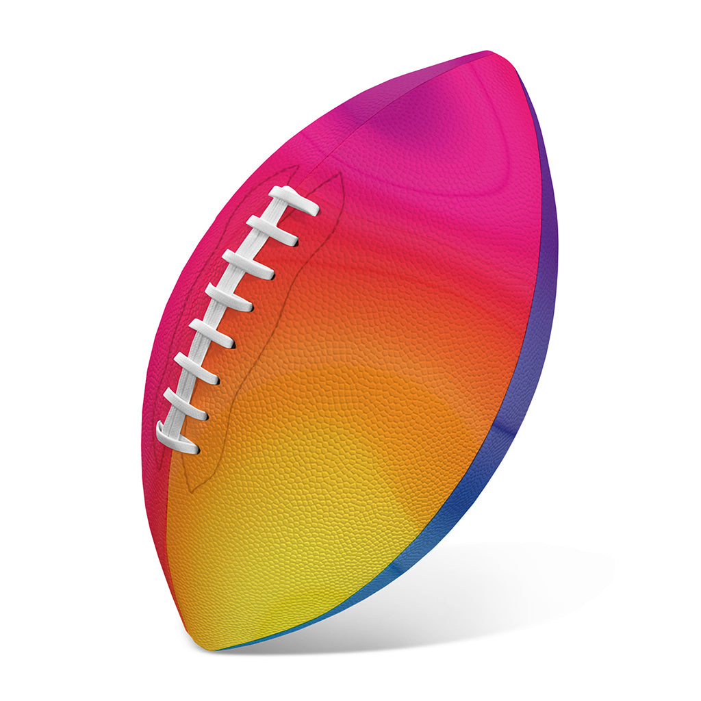 Rainbow Flow Print Rugby Ball