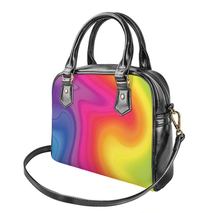 Rainbow Flow Print Shoulder Handbag