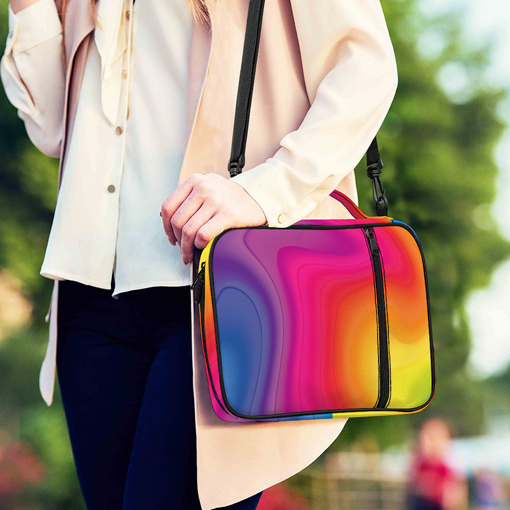 Rainbow Flow Print Shoulder Strap Bible Bag