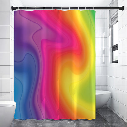 Rainbow Flow Print Shower Curtain