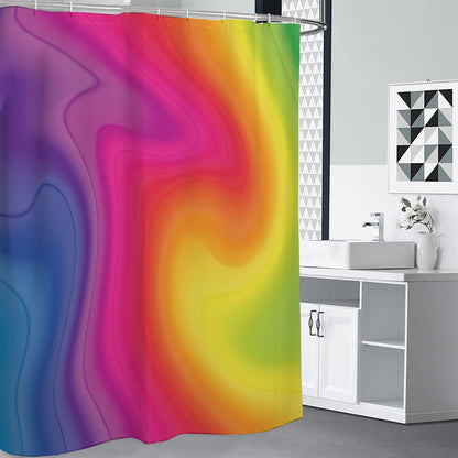 Rainbow Flow Print Shower Curtain