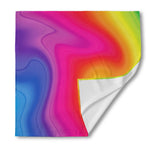 Rainbow Flow Print Silk Bandana