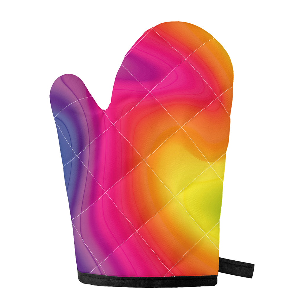 Rainbow Flow Print Single Oven Mitt