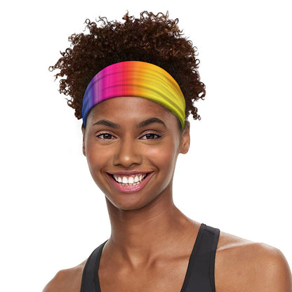 Rainbow Flow Print Sports Headband