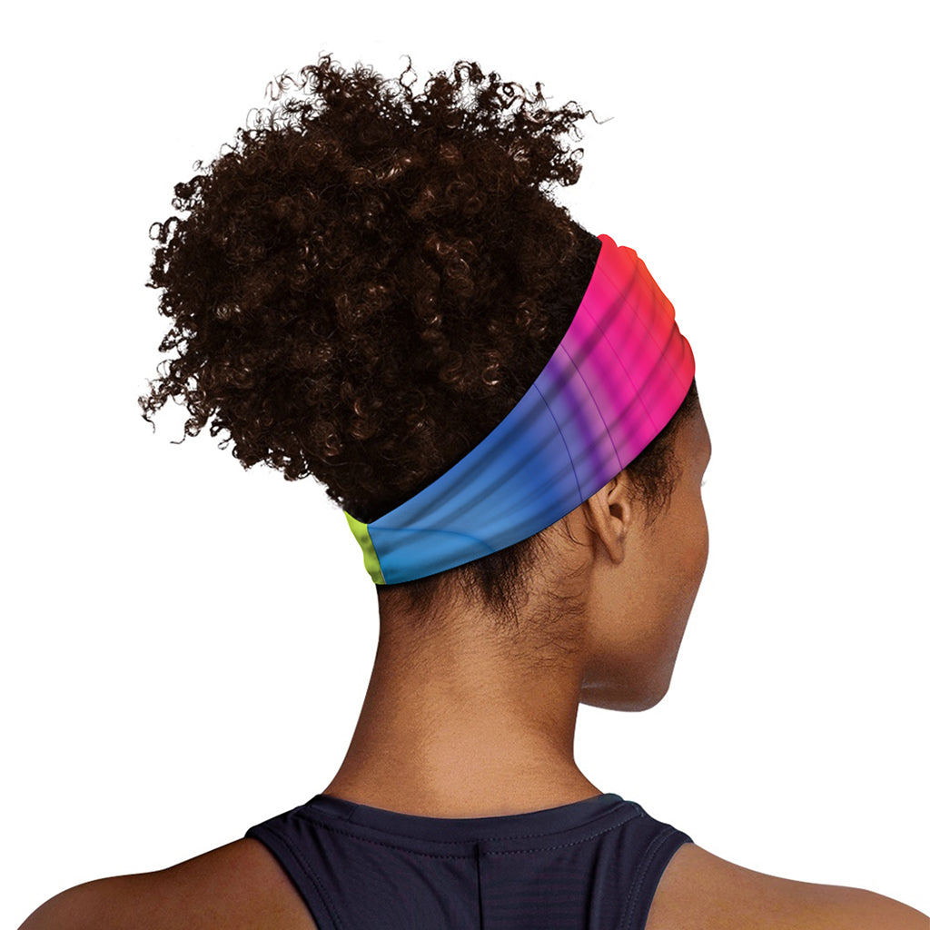 Rainbow Flow Print Sports Headband