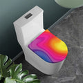 Rainbow Flow Print Toilet Lid Cover
