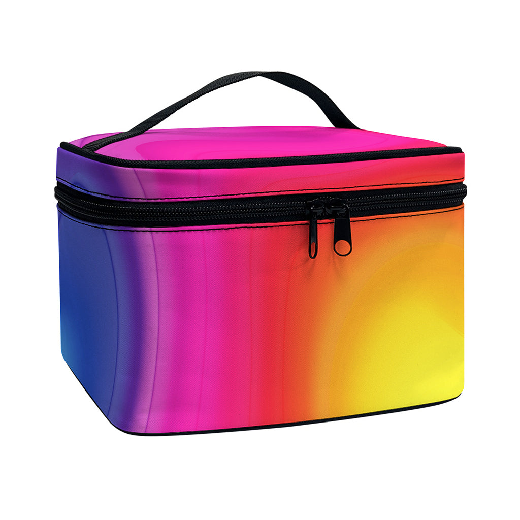 Rainbow Flow Print Travel Makeup Bag