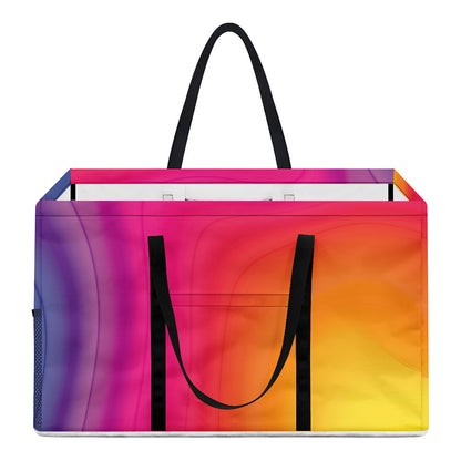 Rainbow Flow Print Utility Tote Bag