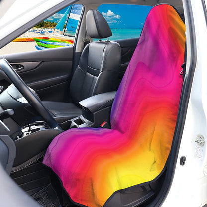 Rainbow Flow Print Waterproof Car Seat Cover