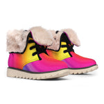 Rainbow Flow Print Winter Boots
