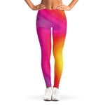 Rainbow Flow Print Women's Leggings