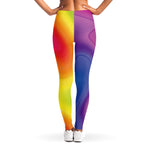 Rainbow Flow Print Women's Leggings