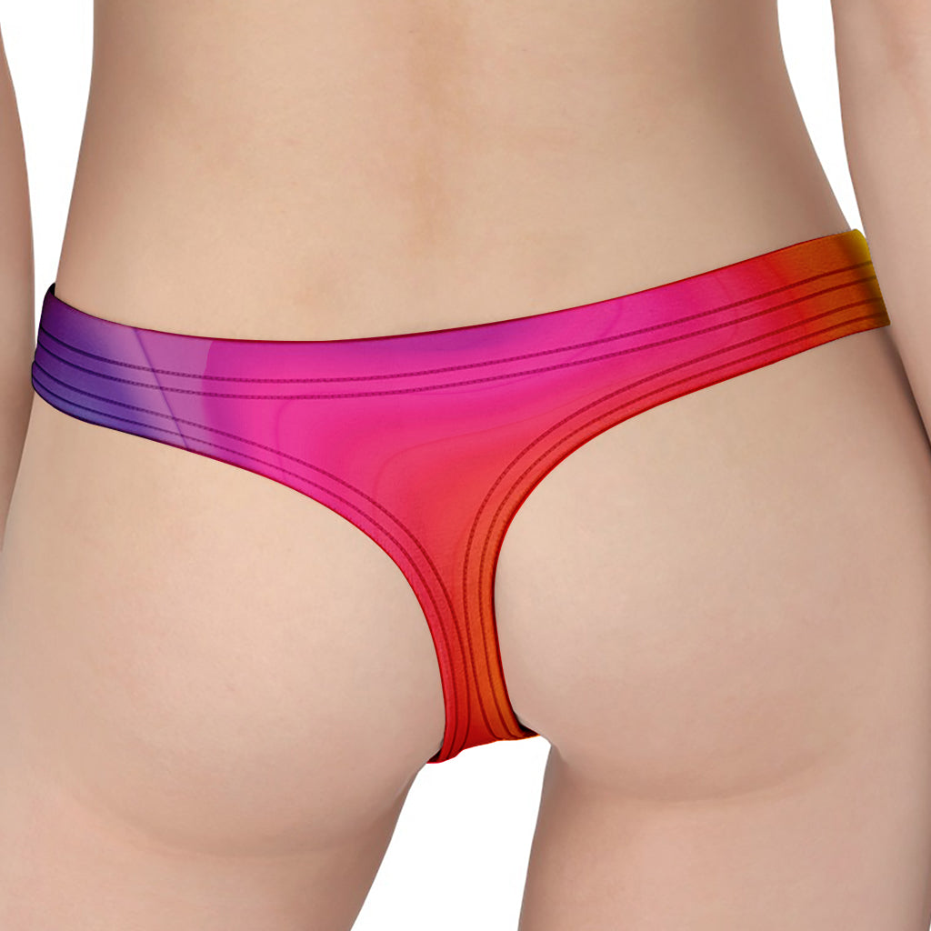 Rainbow Flow Print Women's Thong